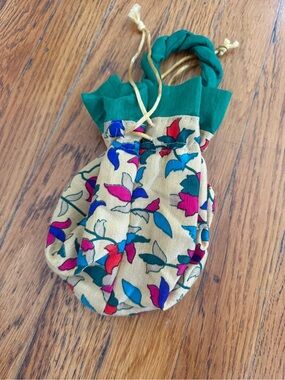 vintage silk pouch